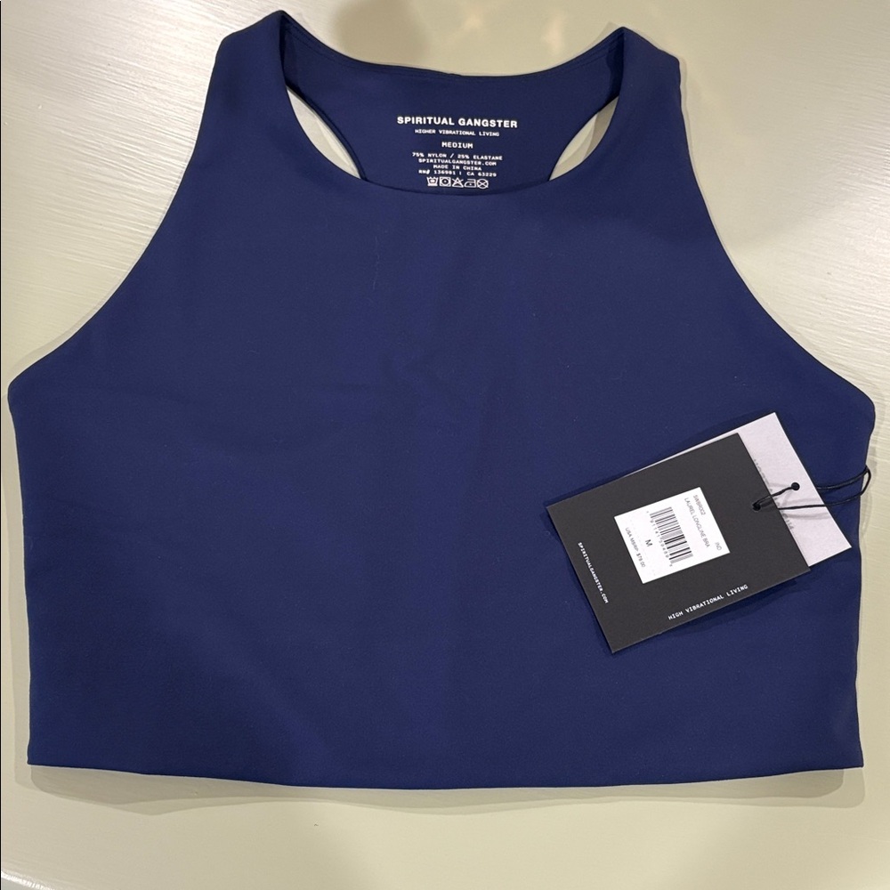 Spiritual Gangster Deep Blue Yoga Top